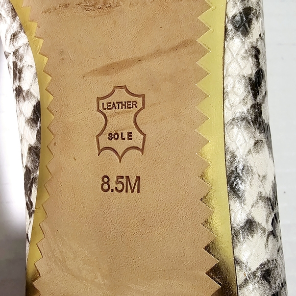 Tory Burch Chelsea Ballet Snakeskin Print Warm Roccia Flats - Picture 10 of 10